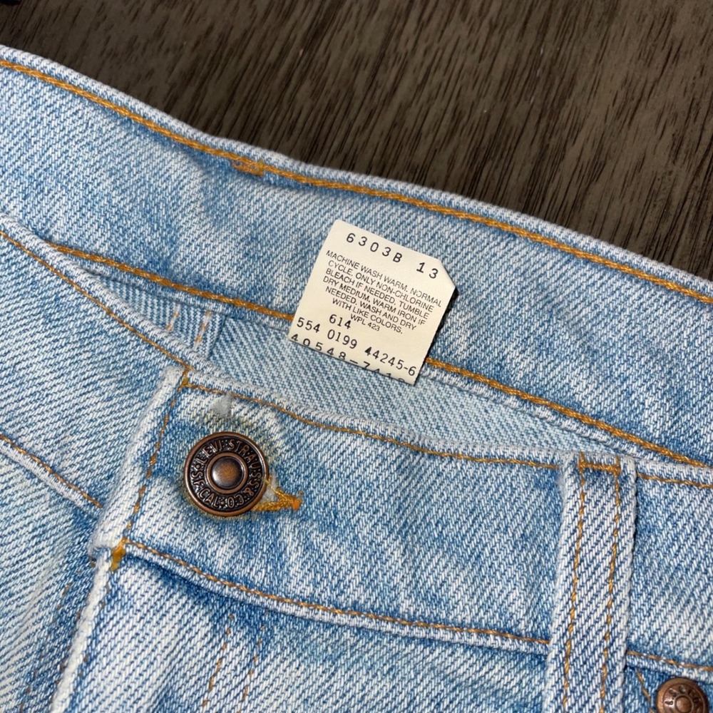 Vintage 90s Levis 540 Flex Jeans 38x29 USA Made Light Wash Relaxed Denim - Picture 5 of 11
